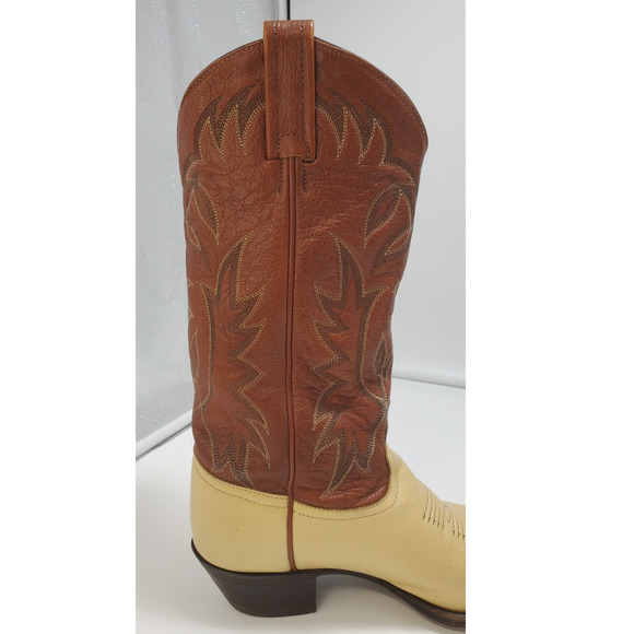 Tony Lama Vintage CY6305 Lizard Wingtip Cowboy Boots Women 6.5B - Picture 5 of 8